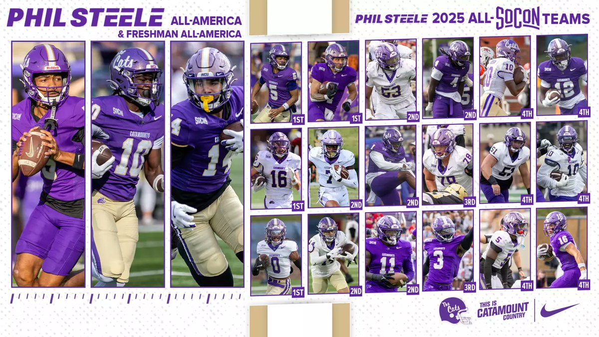 Purple_Gold1889's tweet image. Phil Steele's All American &amp;amp; All SoCon Team