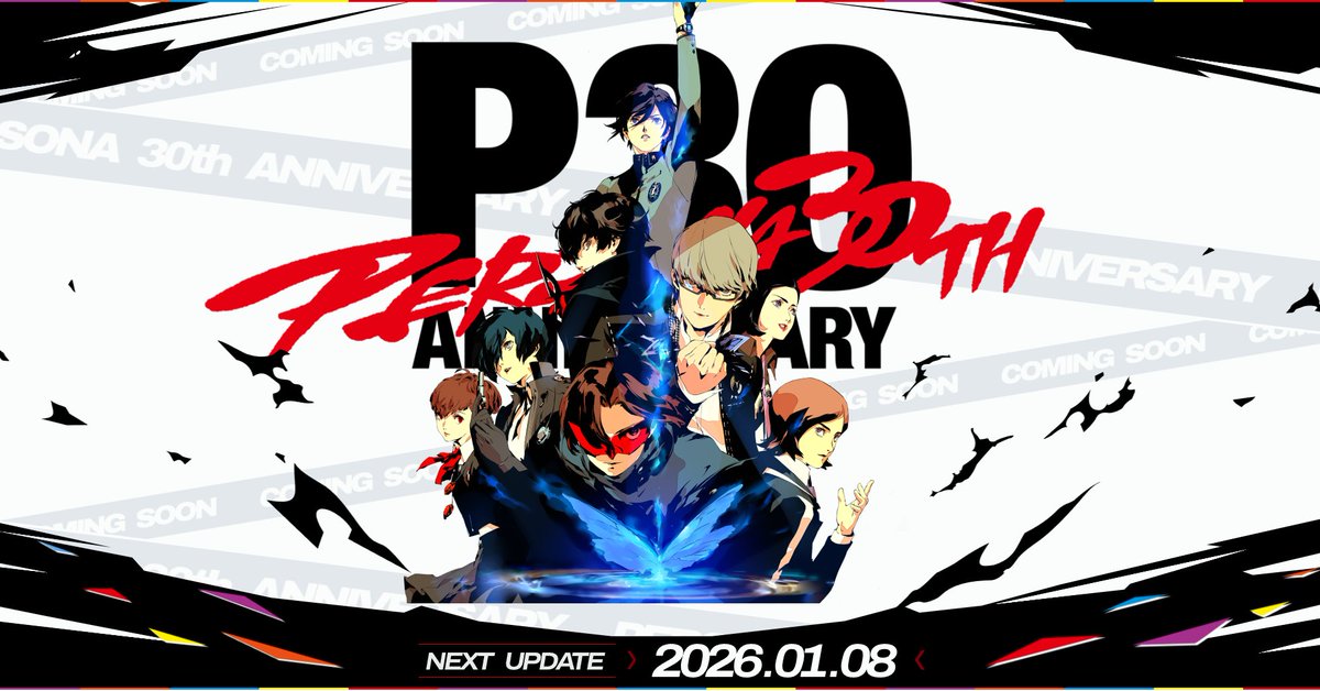 Wario64's tweet image. Persona series 30th Anniversary Website - 1st update on January 8th, 2026 p-ch.jp/p30th/