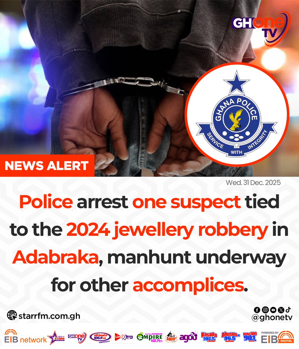 Police arrest one suspect tied to the 2024 jewellery robbery in ...