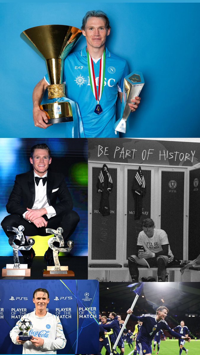 Scott mctominay in 2025

🏆 Serie A Title
🏆 Italian Super Cup
🥇 Serie A Player of the Year
🥇 Serie A Team of the Season
🏴󠁧󠁢󠁳󠁣󠁴󠁿 Scotland Men's Player of the Year 
✨ Ballon d'Or nominee
🩵 AIC Serie A Team of the Year
🥇 AIC Serie A Footballer of the Year
🌎 Qualified for the World