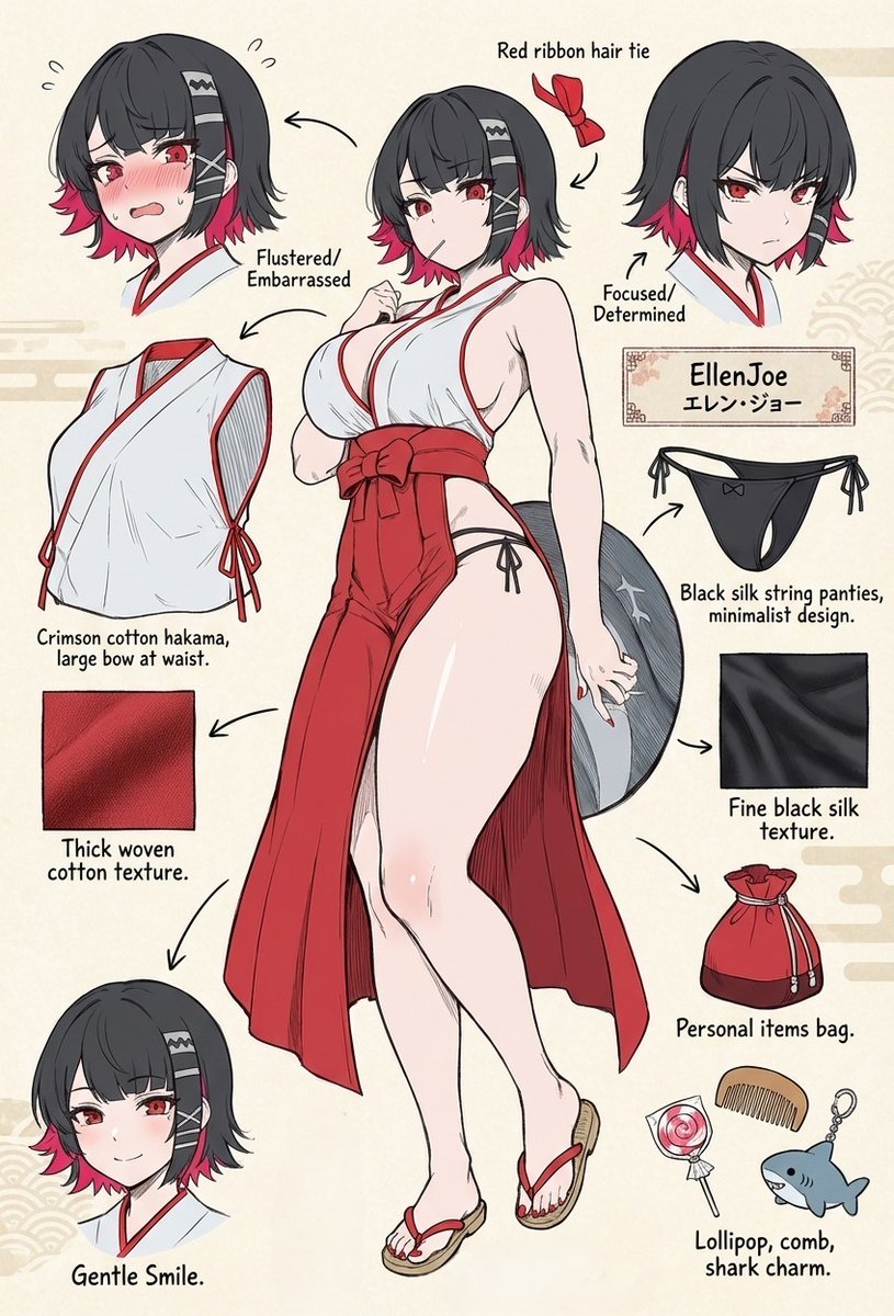 jeje_box's tweet image. エレン・ジョー / EllenJoe zzzero
HAPPY NEW YEAR！
お正月エレンの秘密・・・🦈
SFW illustration