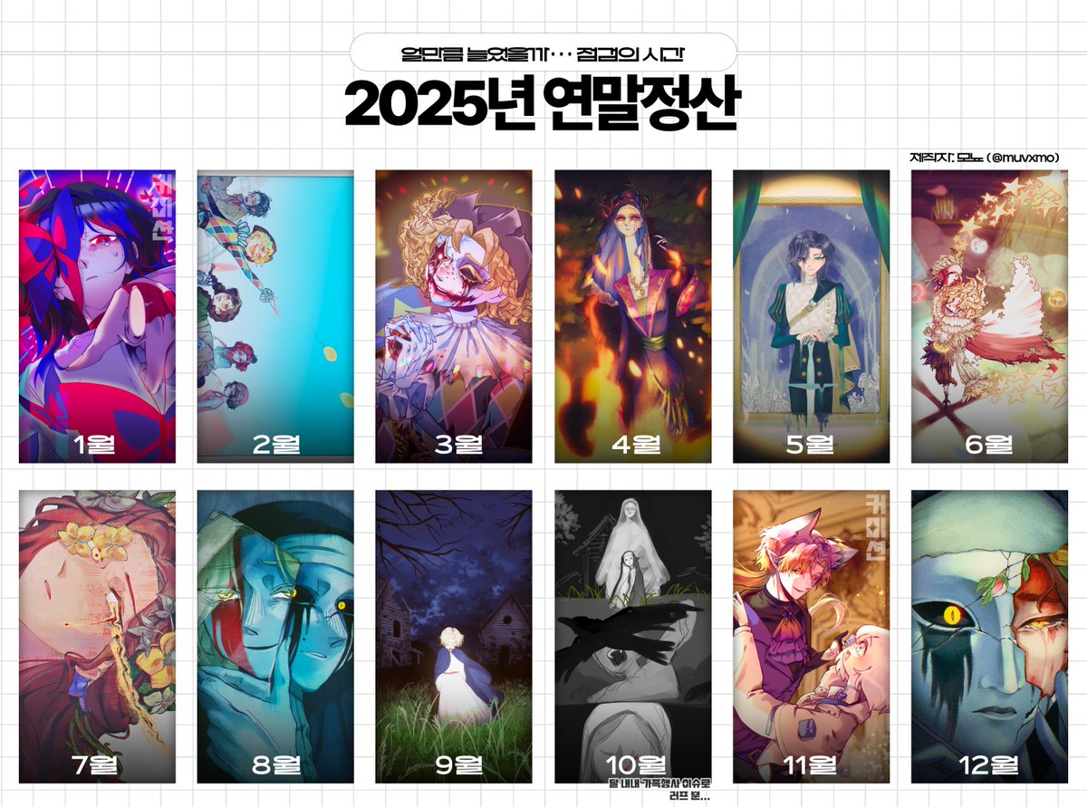 그리고 날 지나기 전에 이쪽에도 올린다는게 깜빡한 2025 연말정산... 
이번년도는 새로운 채색 스타일에 조금 도전해본 한 해였던 것 같네요 나름 열심히 그렸던 듯~!
내년에도 화이팅~~