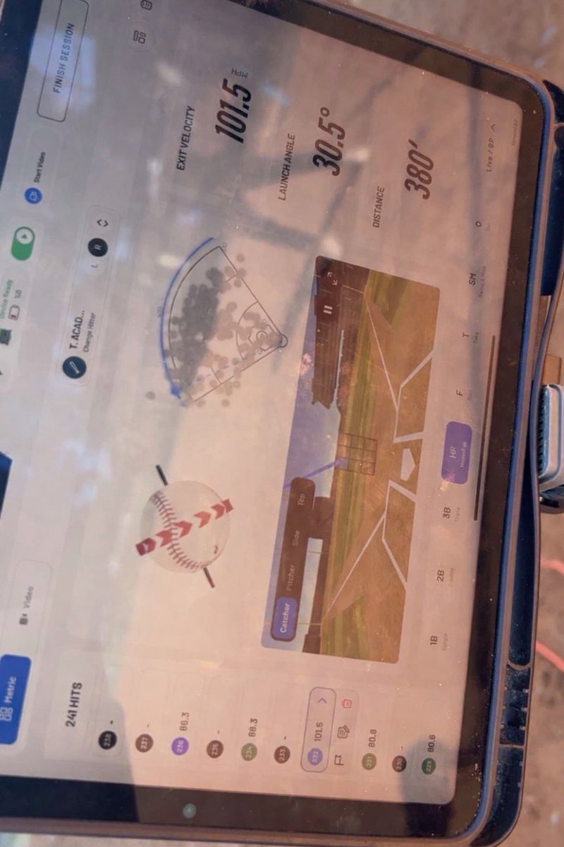 Juan_Chacon13's tweet image. Hit my PR on the rapsodo while hitting bp 
#uncommitted2026