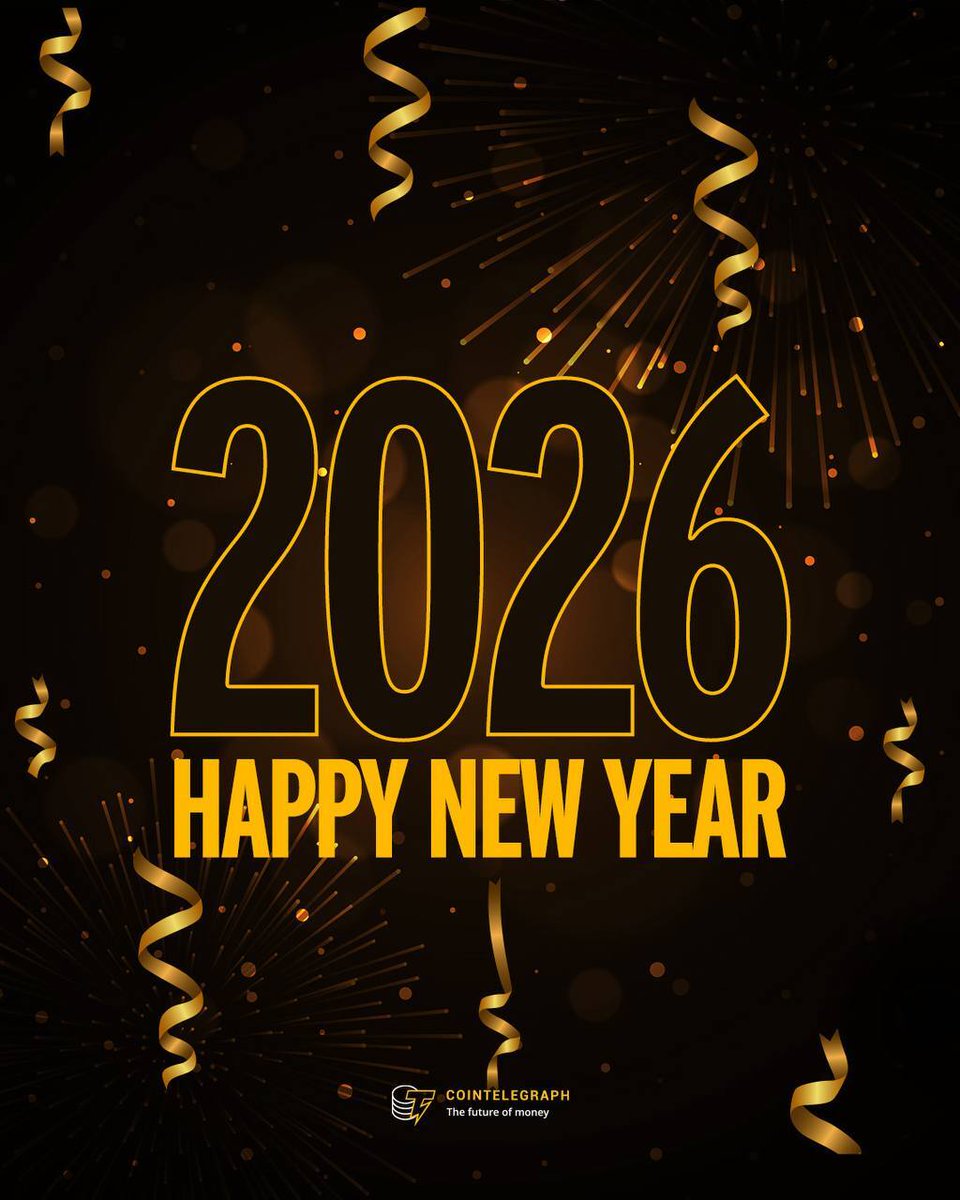🔴COINTELGRAPH: "Felice Anno Nuovo 2026 dal team di Cointelegraph! 🎉 Prepariamoci a un anno audace ed emozionante! 🚀"