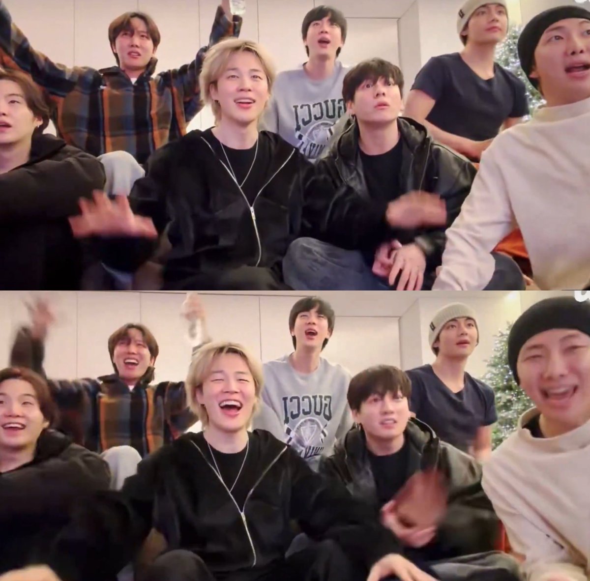 #BTS goes live to celebrate New Year's Day.