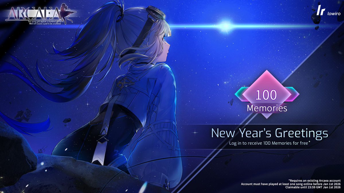 arcaea_en's tweet image. The year has ended, and a new star is risen.

A tumult was left behind us, yet its vibrations remain. Keep your eyes open.
This fateless world has something more to face, and a longer way to fall.

Let's bask in light for a little longer.

Happy New Year to all. Log into Arcaea…