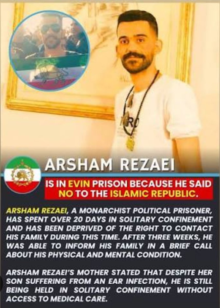 BREAKING:
Iranian political prisoner Arsham Rezaei, writing from Ghezel Hesar Prison, urges security forces to stop shooting protesters and join the people.

He warns Ali Khamenei the public has “nothing left to lose” and ends with support for Reza Pahlavi.

Stay connected,
