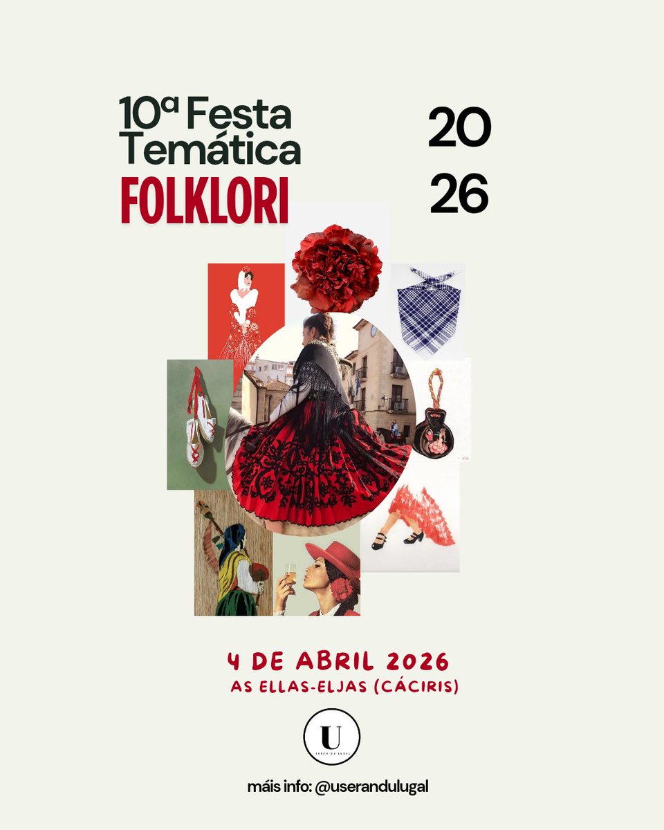 userandulugal's tweet photo. 📣 X FESTA TEMÁTICA 2026: FOLKLORI 🌹 🪗

Queremus que veñais cun u traji típicu que mais vus gusti. Que compartamus un día de música i bailu 🎉

Vus isperamus a tós nu lugal u 4 de abril du 2026 ☺️

¡Qué teñais unha boa intrá nu anu! 
FILI ANU 2026 ✨️ https://t.co/0u619l6i0I