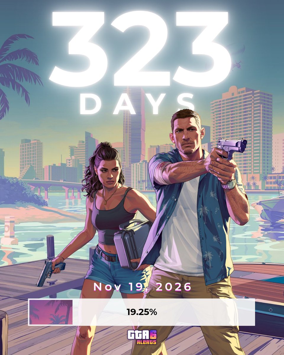 323 days left until GTA 6 release. ⏳
