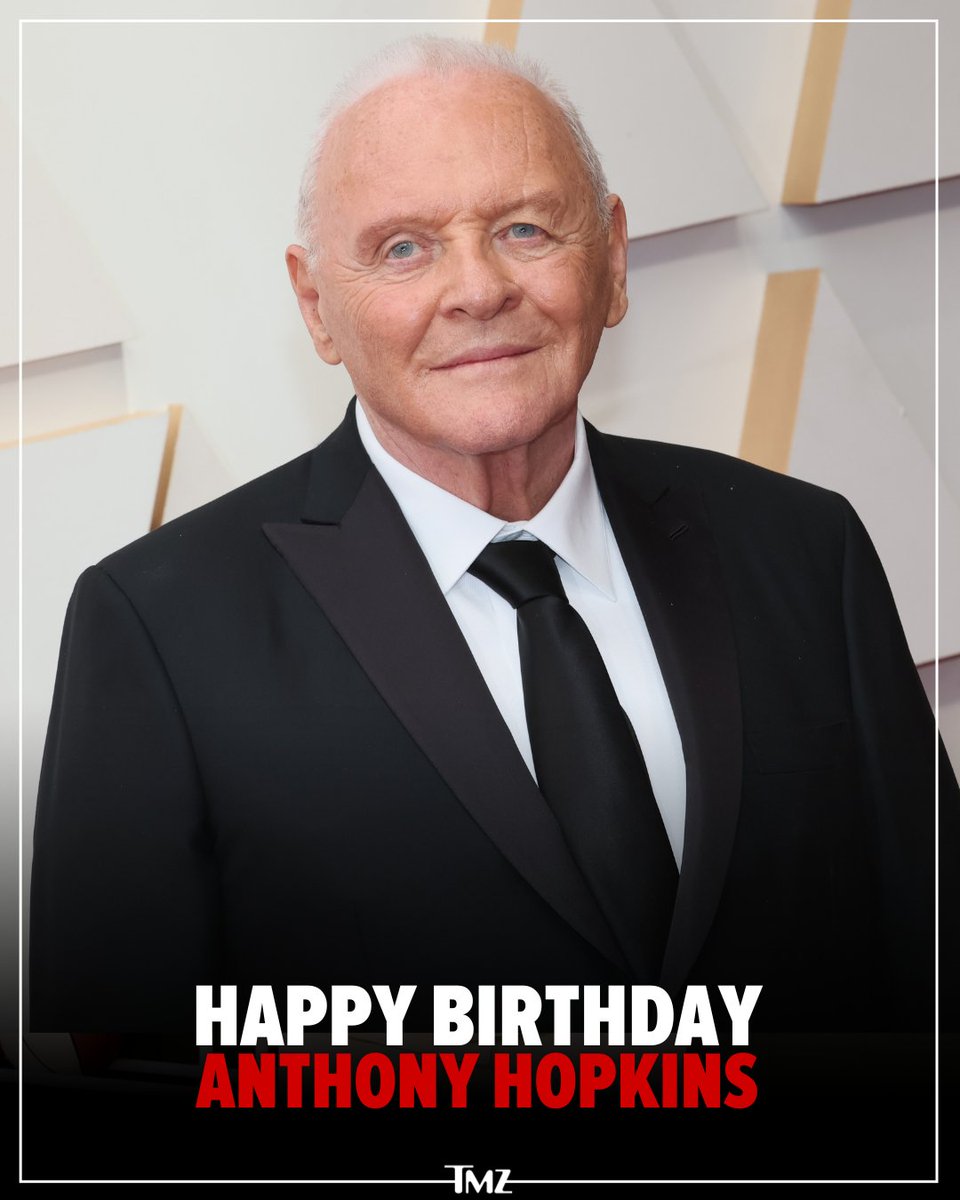 TMZ's tweet image. Happy 88th birthday to Sir Anthony Hopkins! 🎂
