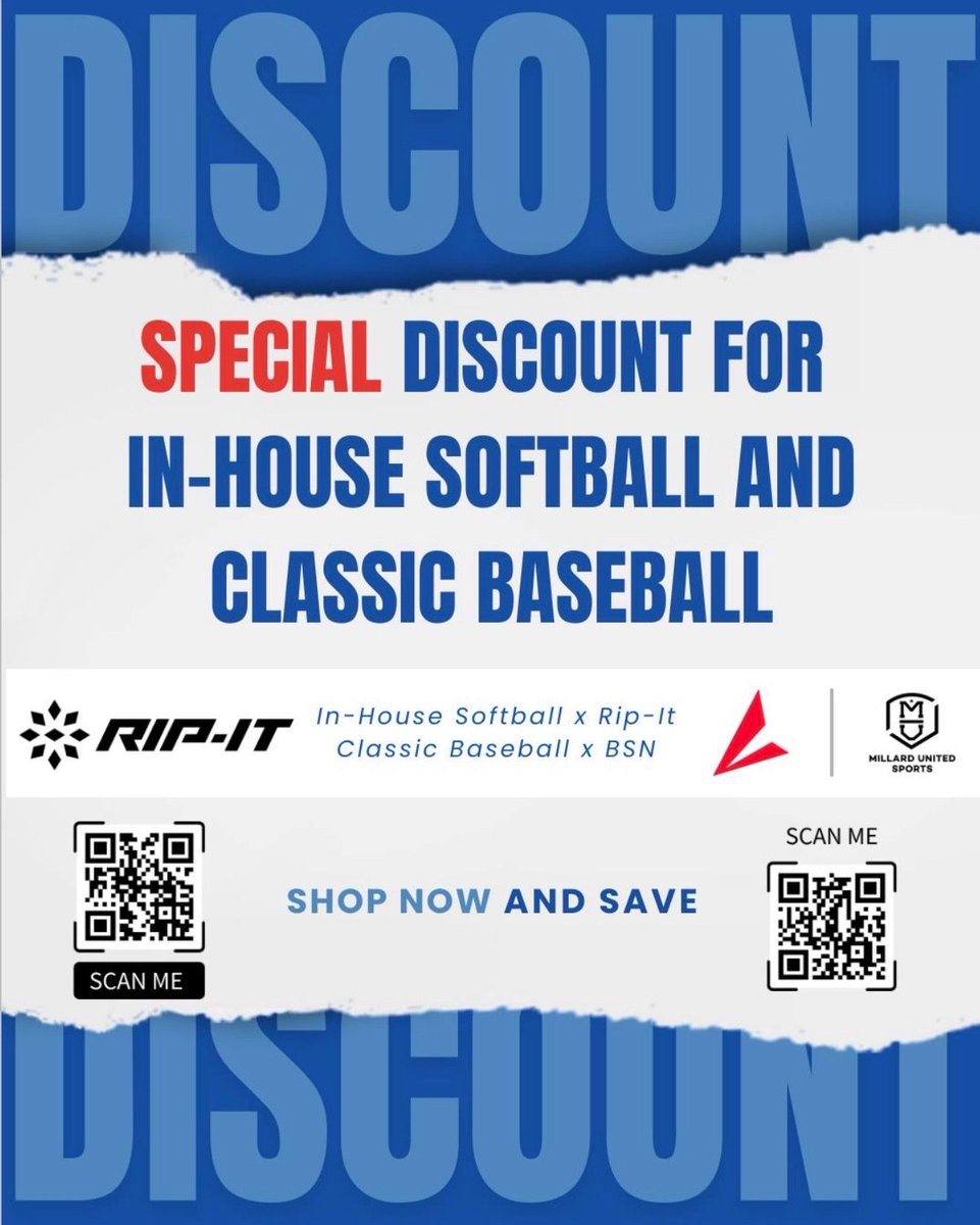 MillardUnited's tweet photo. Head into the New Year with some new (AND discounted!) gear!โพ๏ธ๐ฅ
#shopnowandsave
Baseball:https://t.co/gPu7JtQ0XY
Softball:https://t.co/rG4EN4qas4
shop/home/ https://t.co/ZtEpU5dBP6