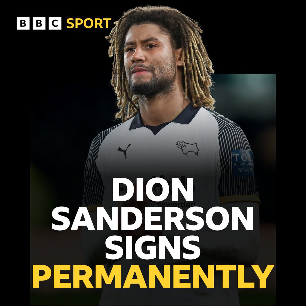 BBCDerbySport's tweet image. Derby County have announced the permanent signing of defender Dion Sanderson, following his loan spell in the first half of the season from Birmingham City. 

Sanderson has signed a contract until the summer of 2028, for an undisclosed fee. 

#DCFC