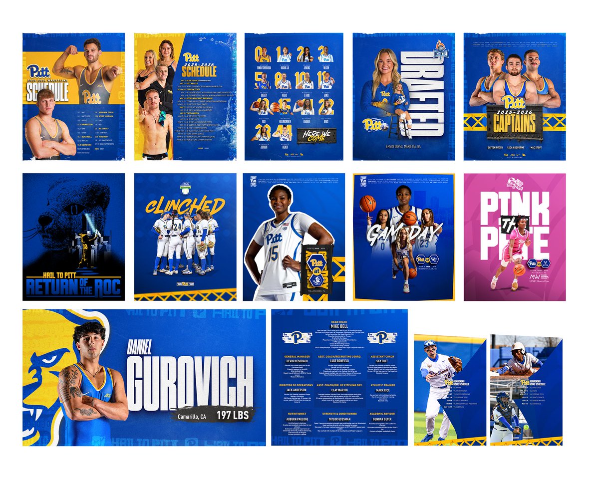 Next we have @pitt_athletics ! Here are a few graphics I made for the Pitt Panthers this year.

As I head closer to graduation in May, I’ve been reflecting on my last three years with Pitt. I’m very grateful for everything I’ve learned and the people who I’ve worked with!