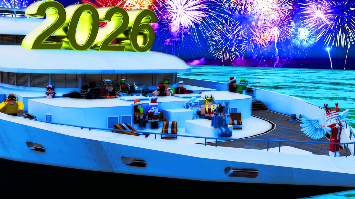 "New Year's Yacht Party Celebration 2026" 🎆

❤️ + ♻️ to appreciate it 
Also, Happy New Year, Everyone

#HappyNewYear2026 #RobloxGFX #robloxart #RobloxDev #ROBLOX
