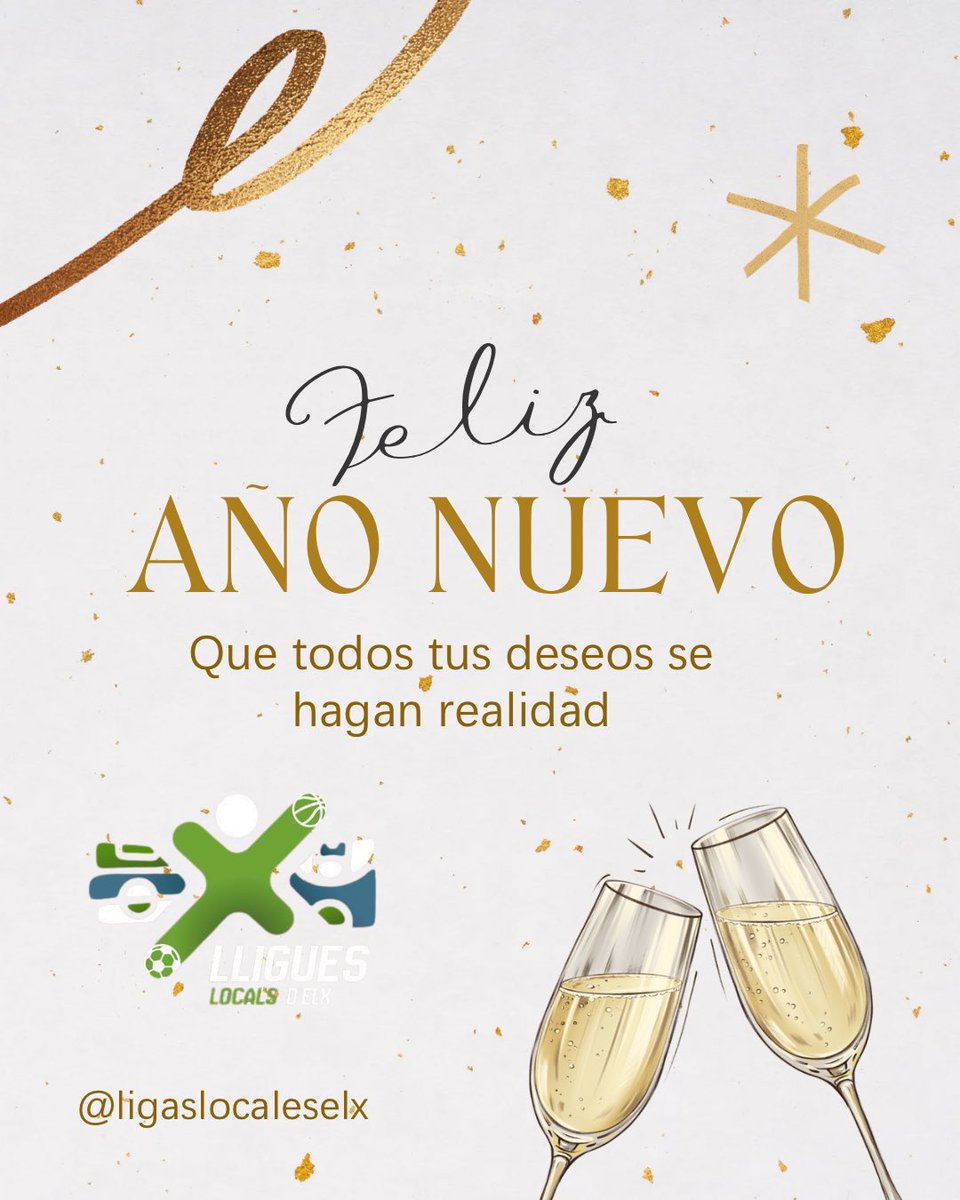 Desde la organización de @ligaslocaleselx os queríamos desear un…FELIZ AÑO NUEVO 🥂