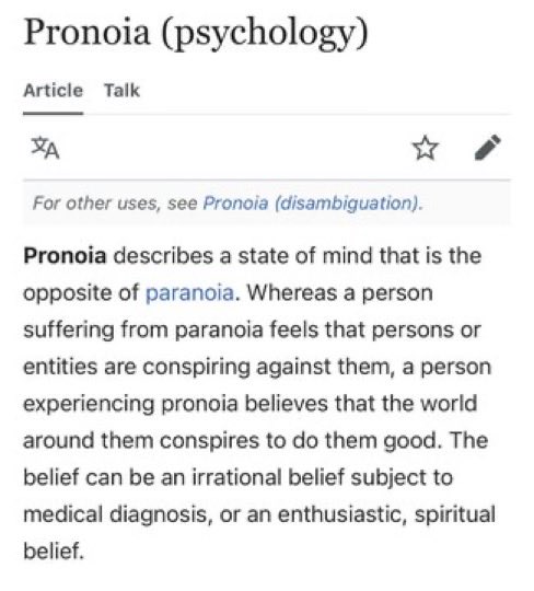 In 2026 we will pronoia maxxing