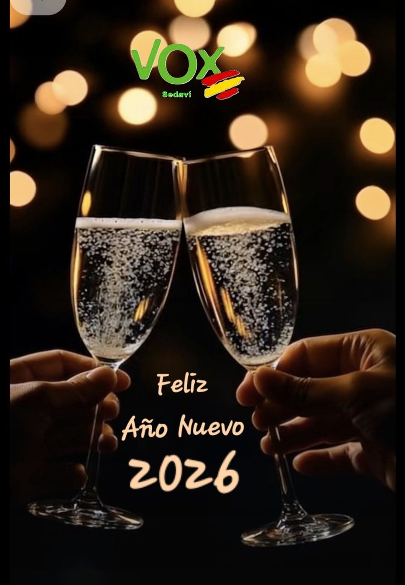Desde el Grupo Municipal VOX Sedaví os deseamos un feliz 2026, que venga lleno de ilusión, bienestar y nuevas oportunidades para nuestras familias y nuestro pueblo.
Seguiremos defendiendo Sedaví con compromiso y responsabilidad.
