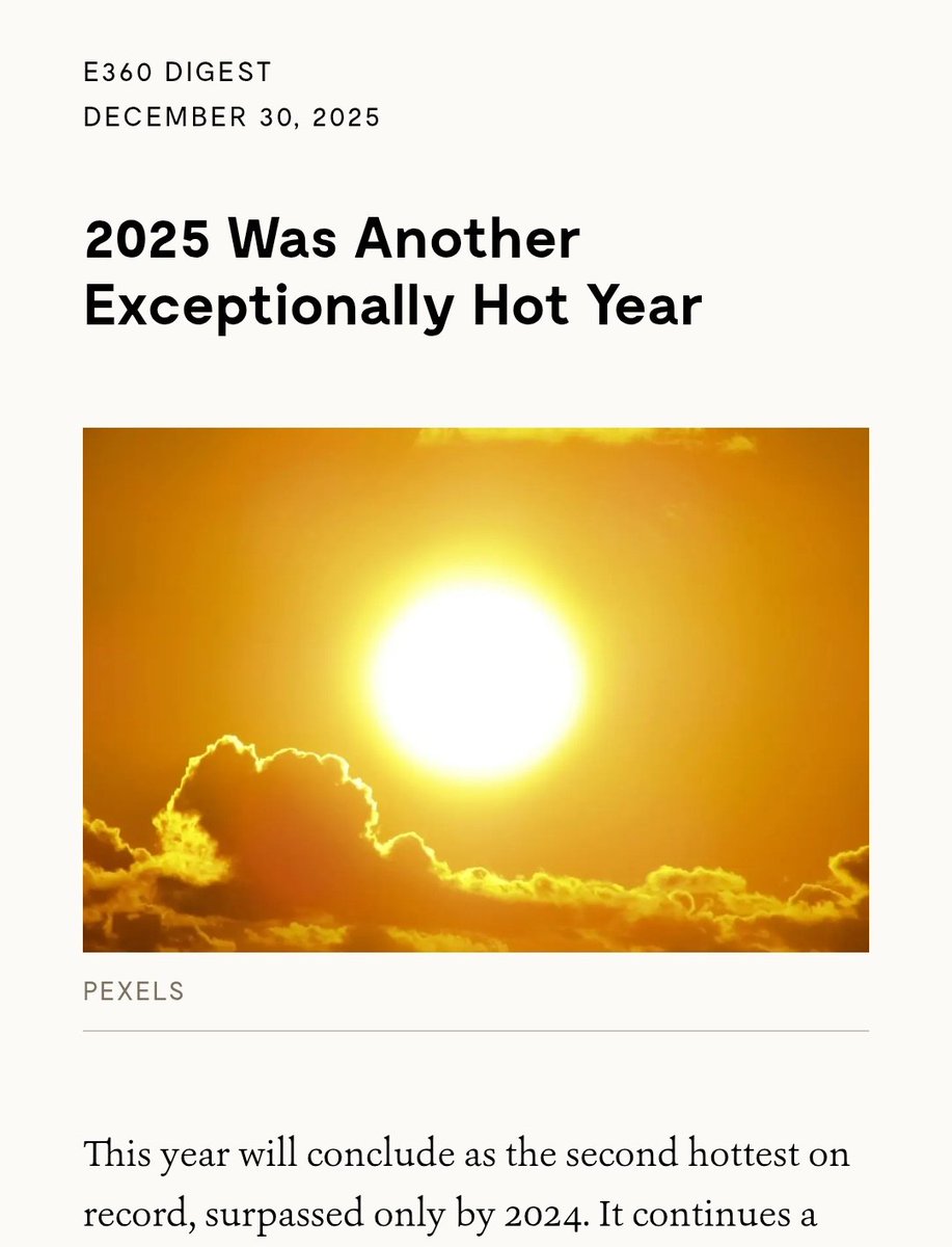ClimateBen's tweet image. BREAKING:  2025 concludes as second hottest year on record reminding world of need to stop the Extinction Economy before it's already gone too far
