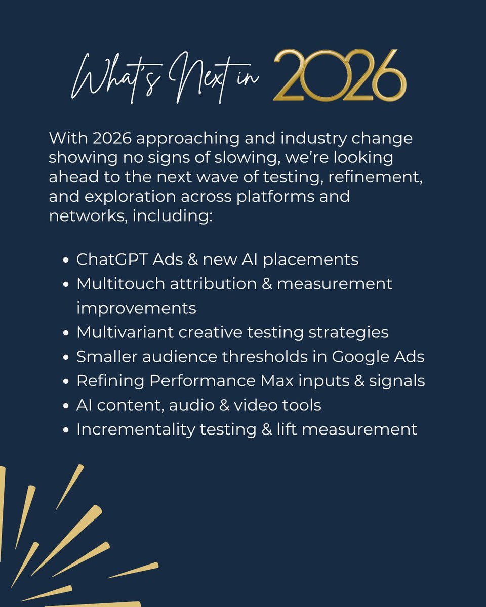 WorkingPlanet's tweet photo. As 2025 comes to a close, we’re reflecting on a year driven by curiosity, testing, and steady momentum. From AI paired with human strategy to meaningful client wins, this year reinforced the value of adapting as the industry evolves.

#YearInReview #ProfitDrivenMarketing https://t.co/BVd1Z2MR1I