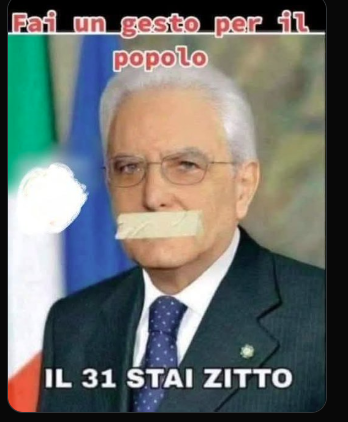 Il peggior modo per finire l'anno, è ascoltare  questo stentoreo ventriloquo da film Luce,  ripetere quello che altri hanno scritto per lui! Sono profondamente orgoglioso di ripetere stasera, ancora più convinto ,quello che ho sempre fatto nel post Pertini ,spengere la TV ,