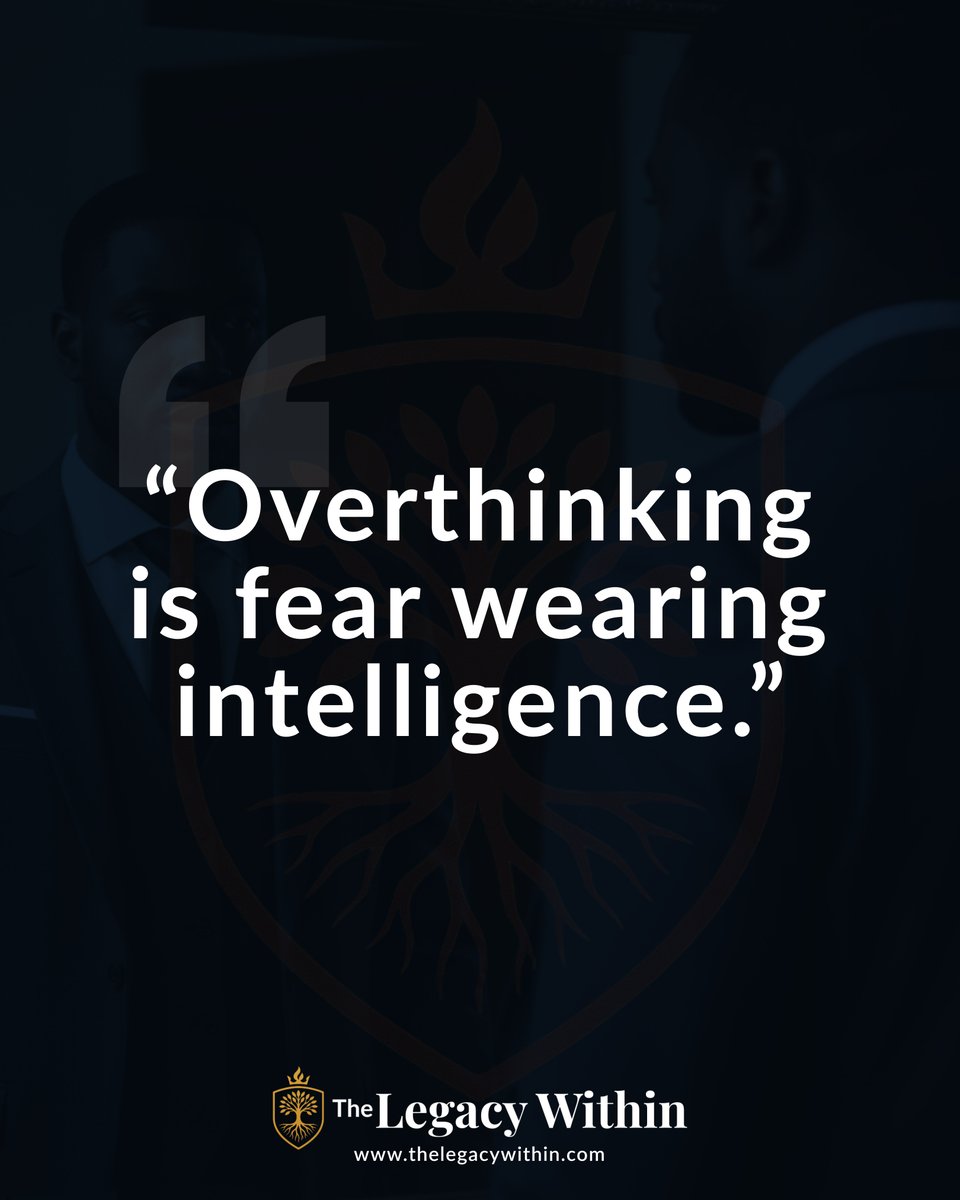 the_legacywithn's tweet image. Most people think that thinking more is a sign of wisdom. 
But overthinking rarely solves anything.

Clarity emerges when you decide before the doubts overshadow your vision. 

#Legacywithin #Legacywork