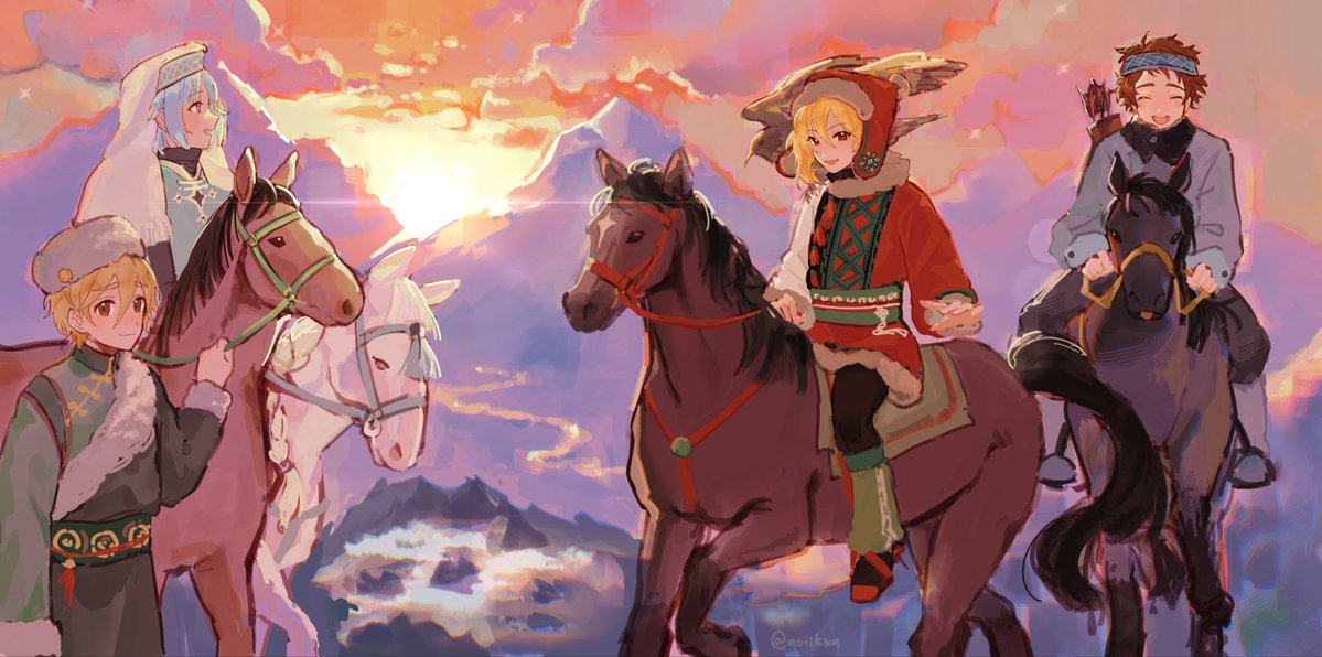 Noiikun's tweet image. あけましておめでとう！🌅🐎
Happy New Year!

#あんスタFA