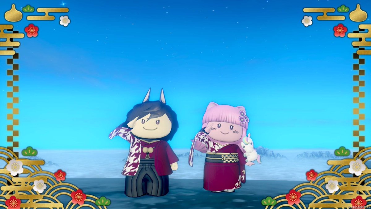 macma0's tweet image. あけましておめでとうございます🎍
DQ10 今年もにたかさんと年越ししました！