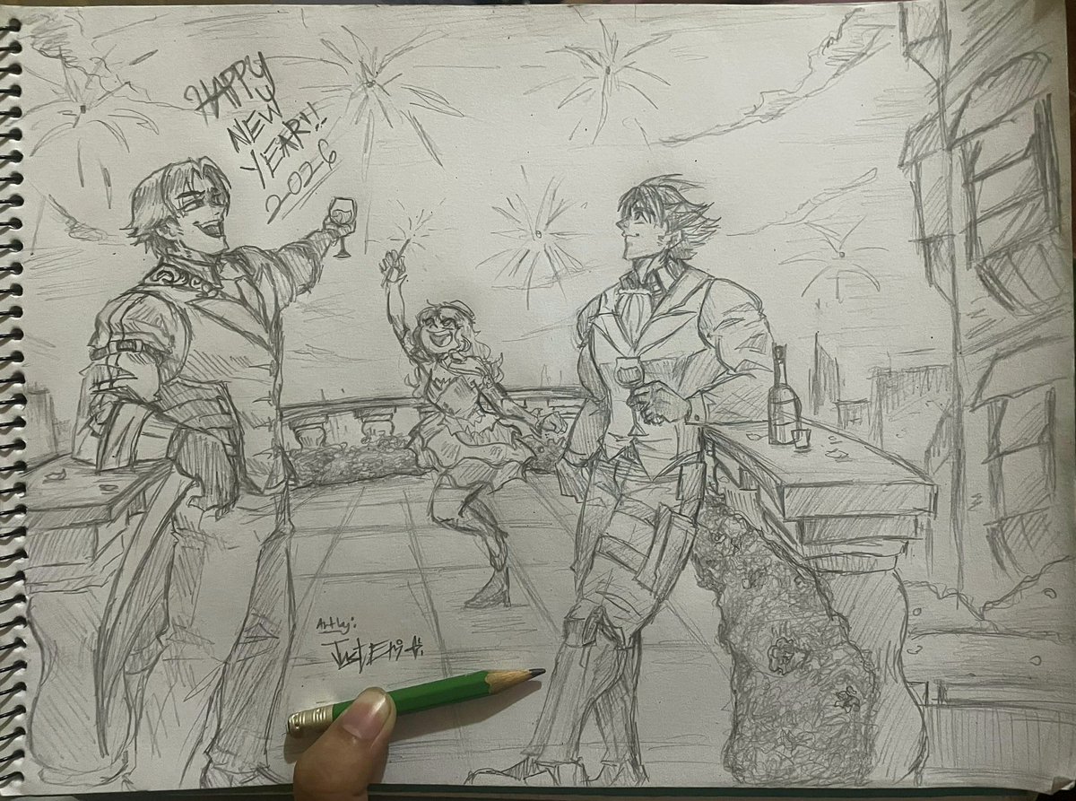 I just want to greet everyone a Happy New Year!! 🎉✨

Here I made a quick drawing of Yggdrasil in my sketchpad, hope yall have a great time! 🤗