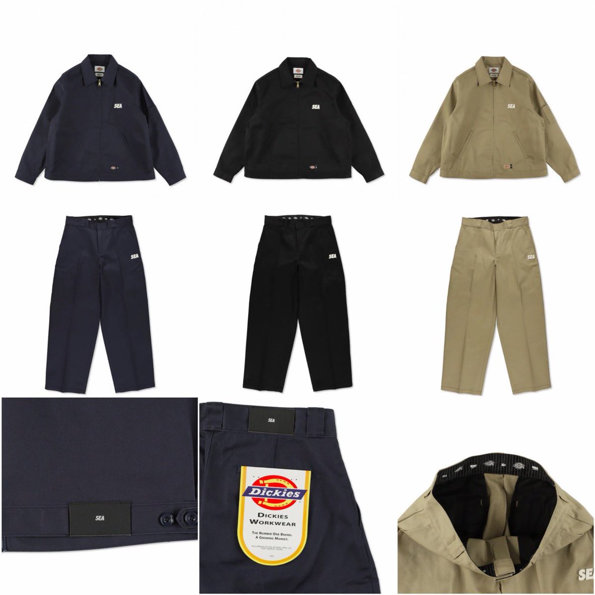 WIND AND SEA x Dickies コラボコレクションが国内1月1日（木）12:00