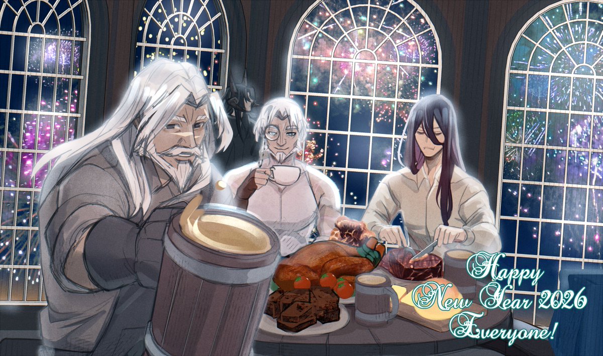 fruitloop_chan's tweet image. Happy new year 2026 everyone 🎇🎆🎆
Cheers all around