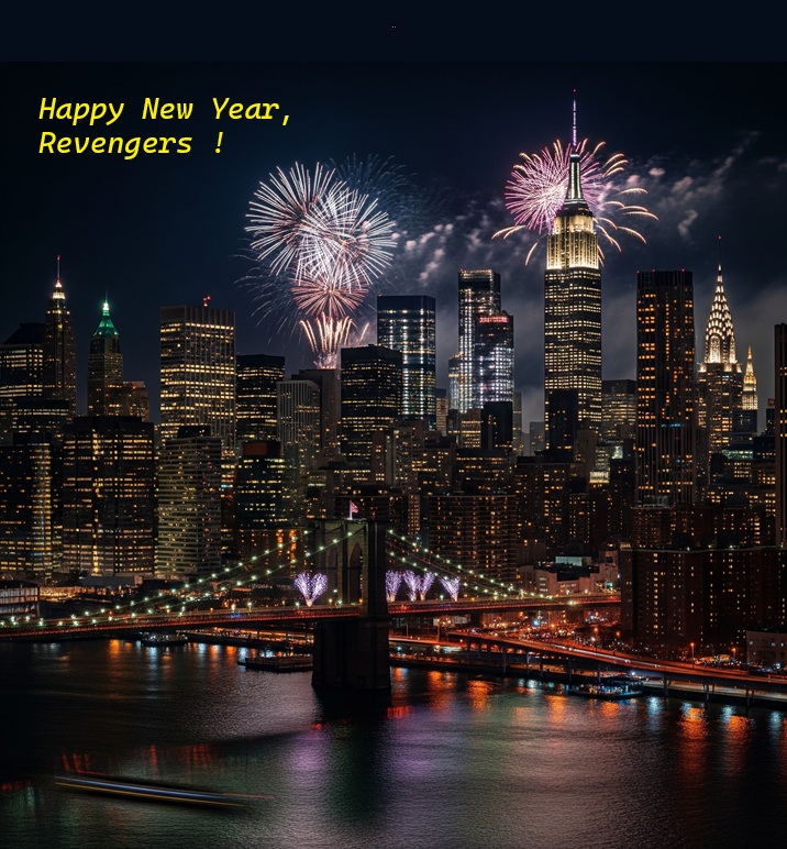 For my beloved, Revengers- I wish you &amp; your loved ones endless joy, vibrant health, &amp; boundless prosperity in 2026 &amp; beyond ! Happy New Year from Manhattan !