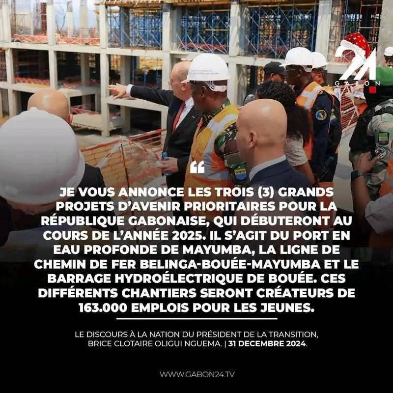 31 décembre 2024, Discours à la Nation 🇬🇦 du président <a href="/oliguinguema/">Brice Clotaire Oligui Nguema</a> | 3 Grands Projets D'avenir Prioritaires 👌

Je wait celui du 31 décembre 2025. Pardon, on va faire l'analyse en 2026. Je ne veux pas de bruit, passons d'abord les fêtes s'il vous plaît ! #SoldatOtchotcha