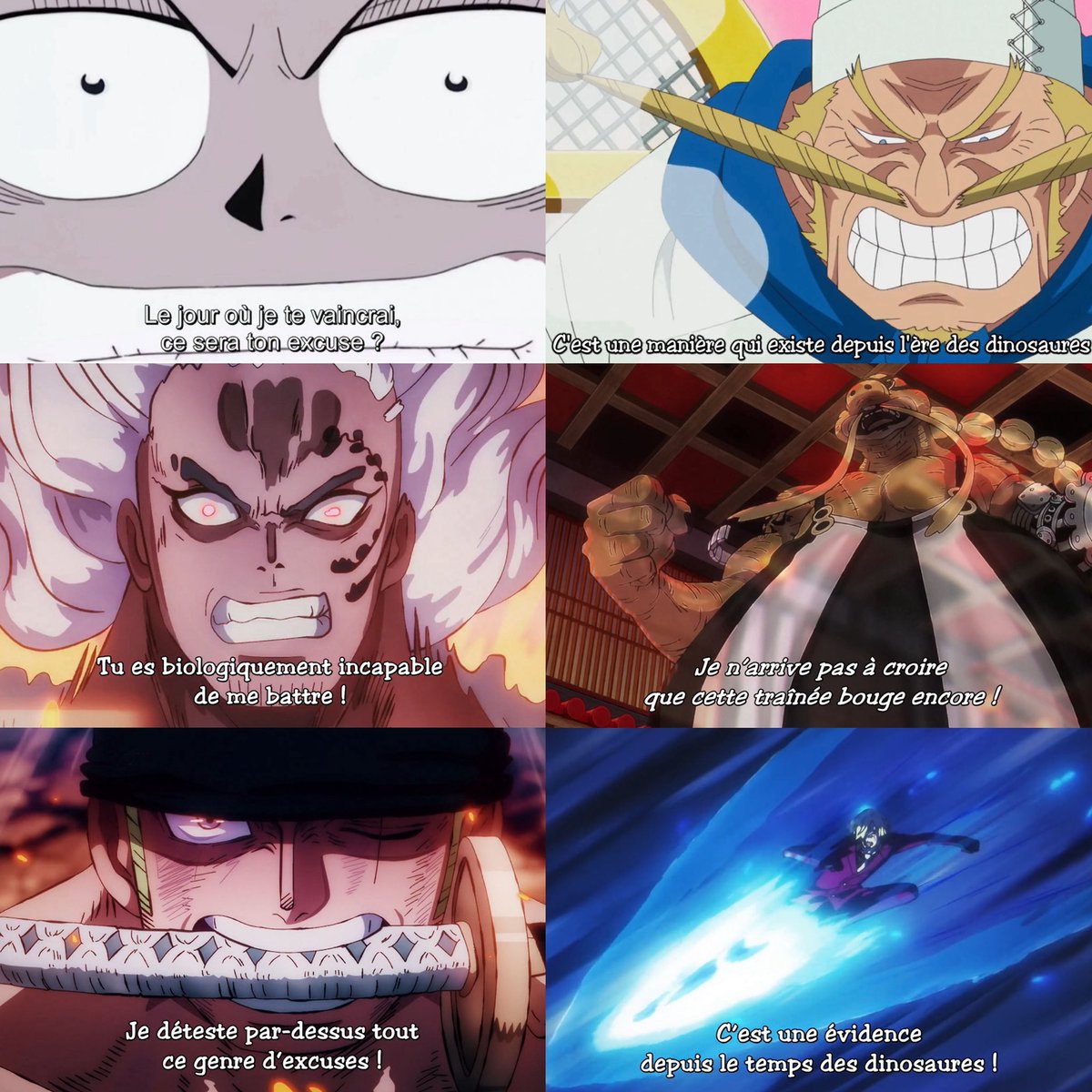 C'est beau de voir que c’est en reprenant mot pour mot les principes de ceux qui les ont forgés (Kuina et Zeff) que Zoro et Sanji arrivent enfin au sommet de la piraterie… #ONEPIECE