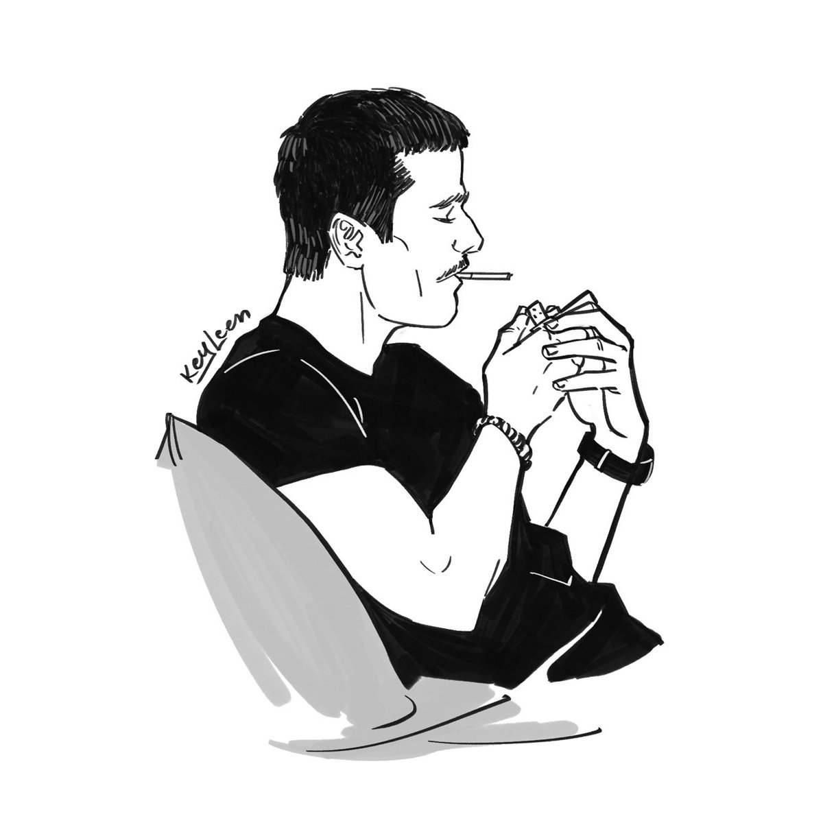 keyleen4's tweet photo. Wagner Moura 🩶
#ShiningGirls #CivilWar #fanart https://t.co/scpqtGlaro