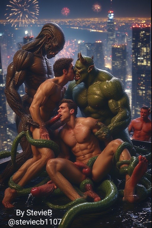 Wishing you all a very Happy New Year! 🎊 Here's to 2026 may it bring you every success 

#thedarkplace #darkgayart #gayaiart