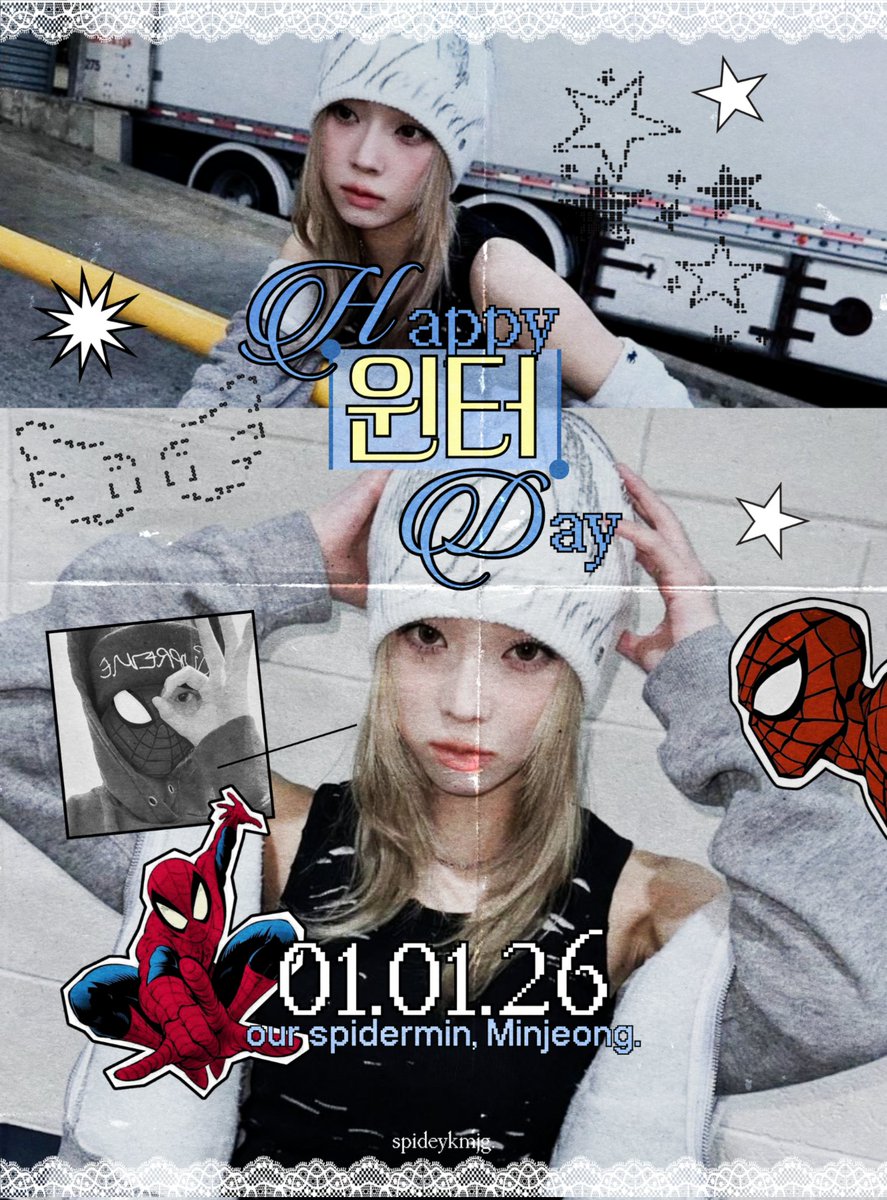 spideykmjg's tweet photo. Happy birthday to our Spidermin ⭐
#HappyWINTERDay #에스파
#WINTER #윈터 #Spidermin https://t.co/lKllOUXwa1