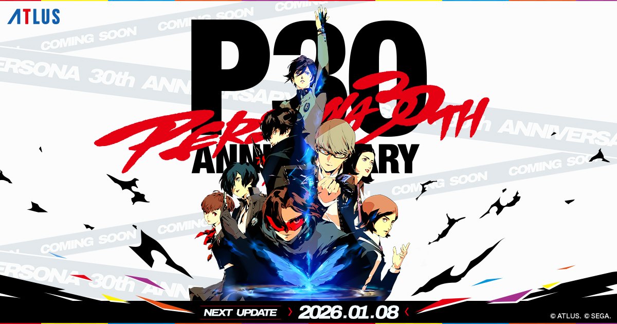 2026 sera l’année de Persona !

Pour le nouvel an, Atlus a ouvert un site pour les 30 ans de la série, illustré par un artwork signé Shigenori Soejima qui réunit l’ensemble des protagonistes des jeux !

Une mise à jour sera faite le 8 janvier !

➡️ p-ch.jp/p30th/