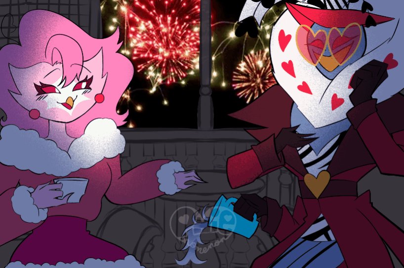 phienomenon_'s tweet photo. happy new year everyone! let's hope for a happier 2026 and more love for human art!

#HazbinHotel #HazbinHotelFanart #HazbinHotelLucifer #HazbinHotelAlastor #HazbinHotelAngelDust #HazbinHotelValentino #HazbinHotelOC #HHOC #Ocxcanon #OC https://t.co/6BIyHW1qFx