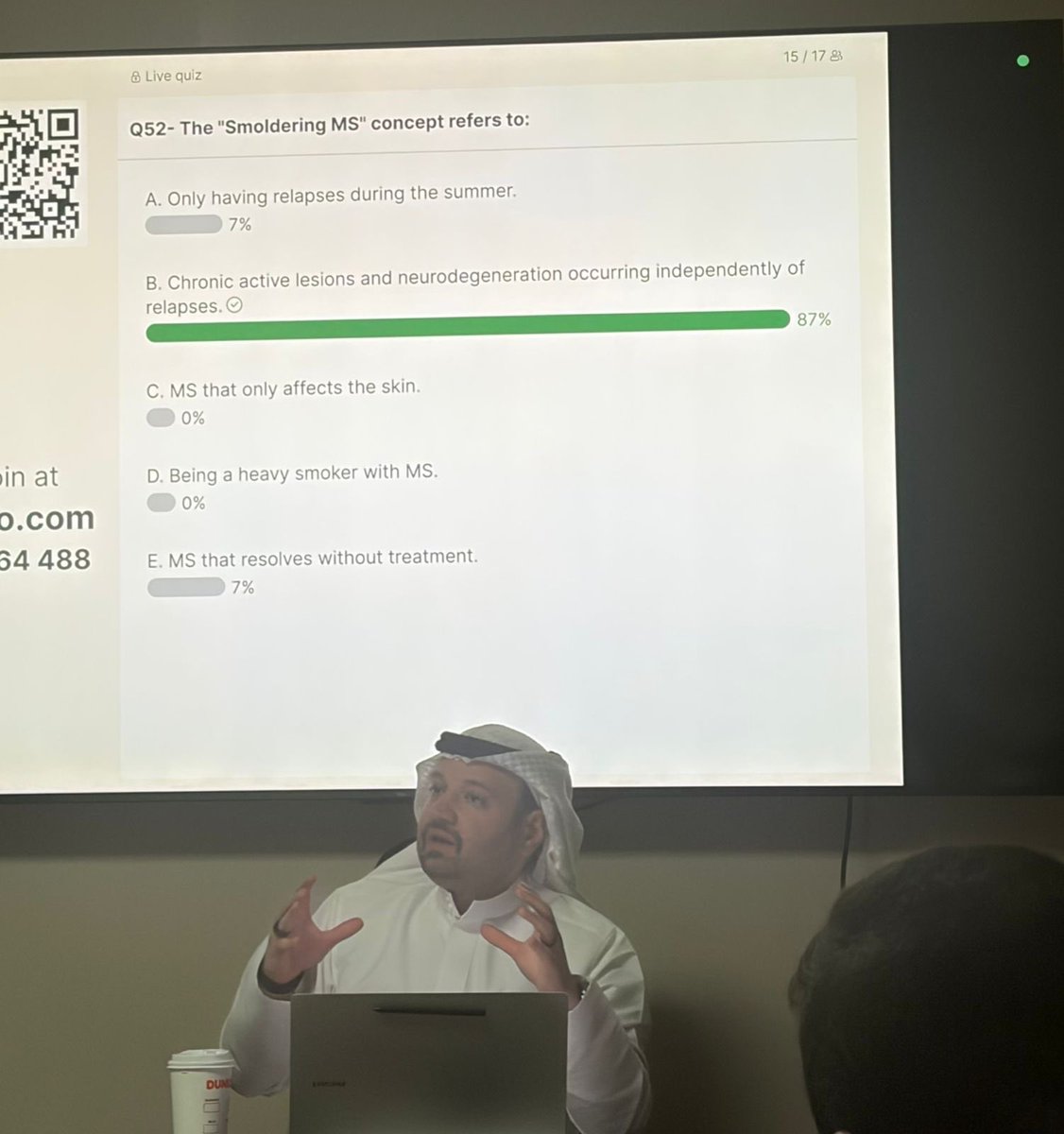 Today’s session on Multiple Sclerosis by Dr. Ahmad Abulaban (<a href="/AbulabanAhmad/">د.أحمد أبولبن</a>) was truly exceptional! We sincerely thank Dr. Ahmad for sharing his expertise. Covering pathophysiology, treatment strategies, and the latest diagnostic criteria, the lecture was highly informative,