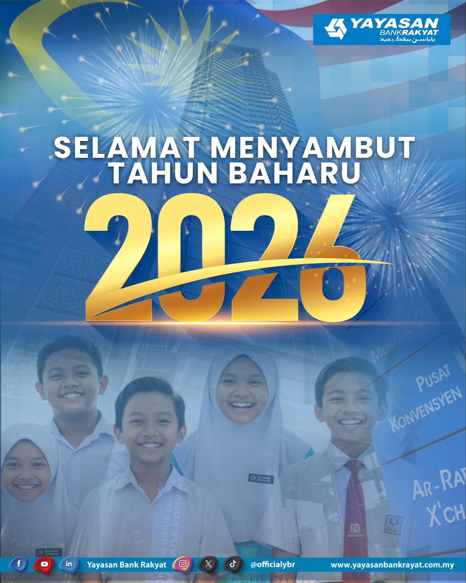 Selamat Menyambut Tahun Baharu 2026!

Semoga tahun ini dilimpahi dengan keberkatan dan keharmonian.

#yayasanbankrakyat #penajaanpendidikan #pembangunanmasyarakat