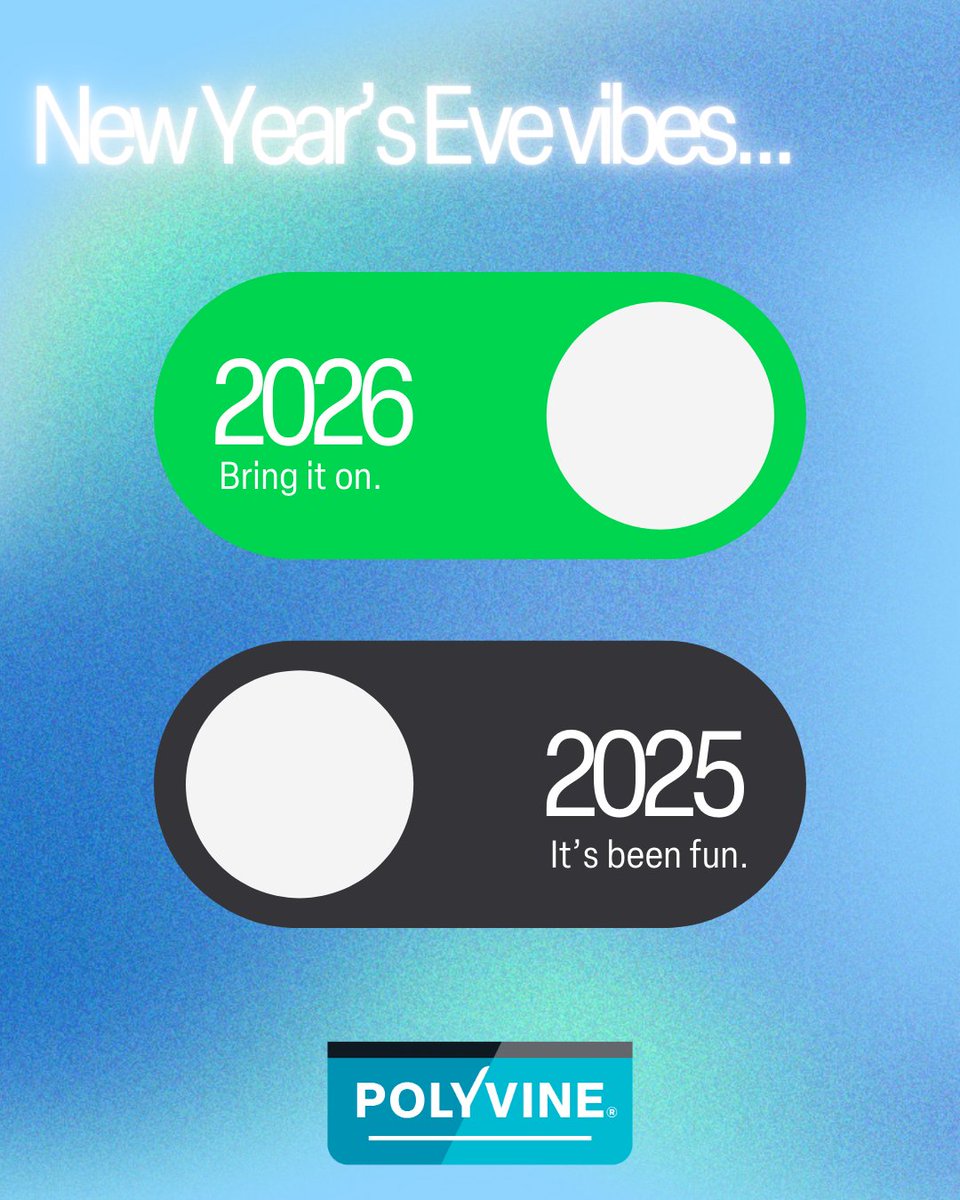 Polyvine's tweet image. Bye then 2025.  It's been fun.

2026.  Bring. It. On.

Happy New Year's Eve everyone!

#polyvine #newyearseve