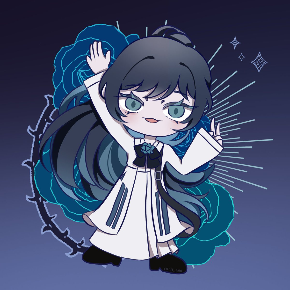 Ouji_A00's tweet photo. Starting the new year off with a new #Adoart. Happy New Year! 🧨✨

#Ado #パペット #Adoぬい https://t.co/yIFWFeET2l