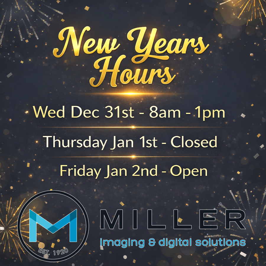 Miller_IDS's tweet photo. As 2025 comes to a close, we want to say a huge THANK YOU to our incredible customers.  Your support and loyalty mean everything to us.  Here's to an amazing 2026 filled with new success—together.  Happy New Year from all of us at Miller Imaging! 
#atx #autin #texas #printing #NewYearsEve
