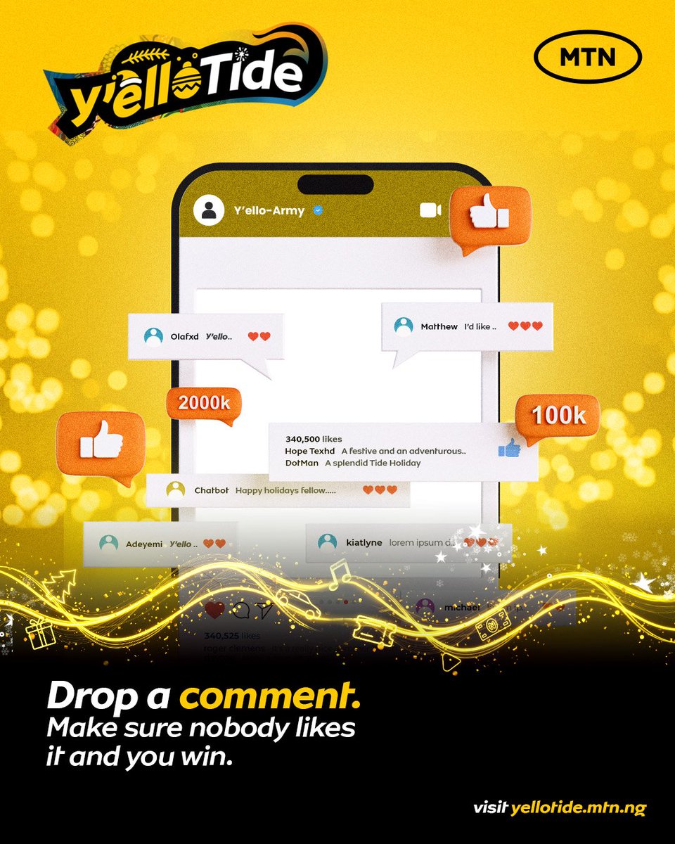 Think you can survive the comments section? 🤔
Drop a comment, and make sure nobody likes it…
If you make it through, you win. Winners will be selected at random to receive a shopping voucher. 

#YelloTide
#YelloHour