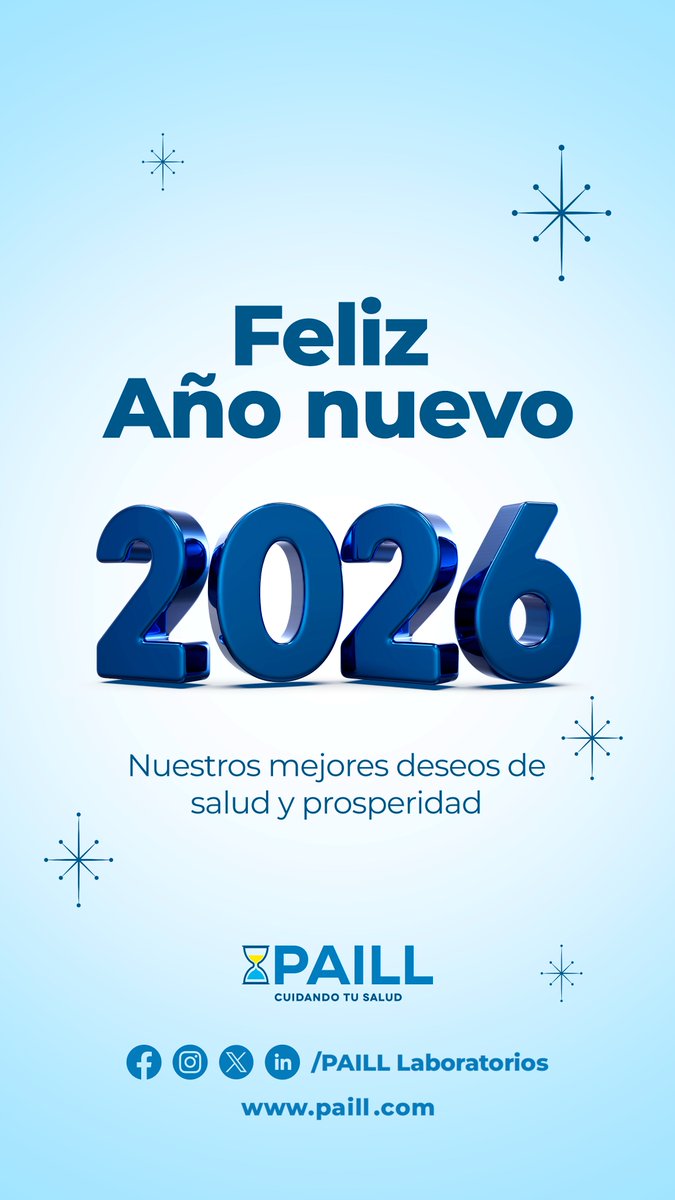 ¡Recibamos el nuevo año con salud!💊​

Deseamos que 2026 llegue cargado de bienestar y alegría.​

¡Feliz Año Nuevo! ✨🎆​

#AñoNuevo #FelicesFiestas #Paill #Salud #Bienestar