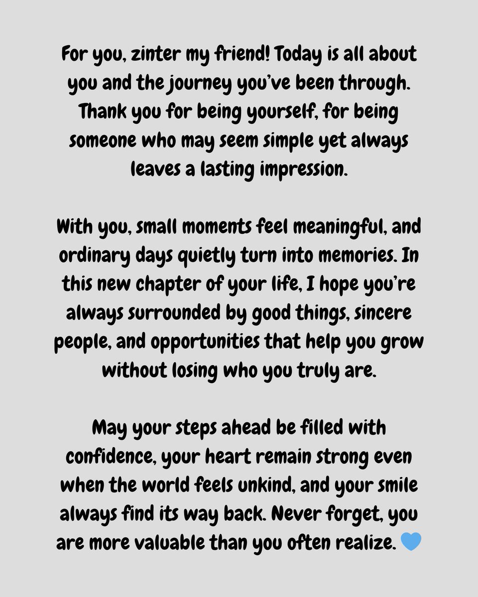 jimsinyoo's tweet image. @zinter • Another year, another chapter. Grateful for a friend who turns simple moments into meaningful memories. Happy birthday, may this year be gentle and kind to you. 🤍💙