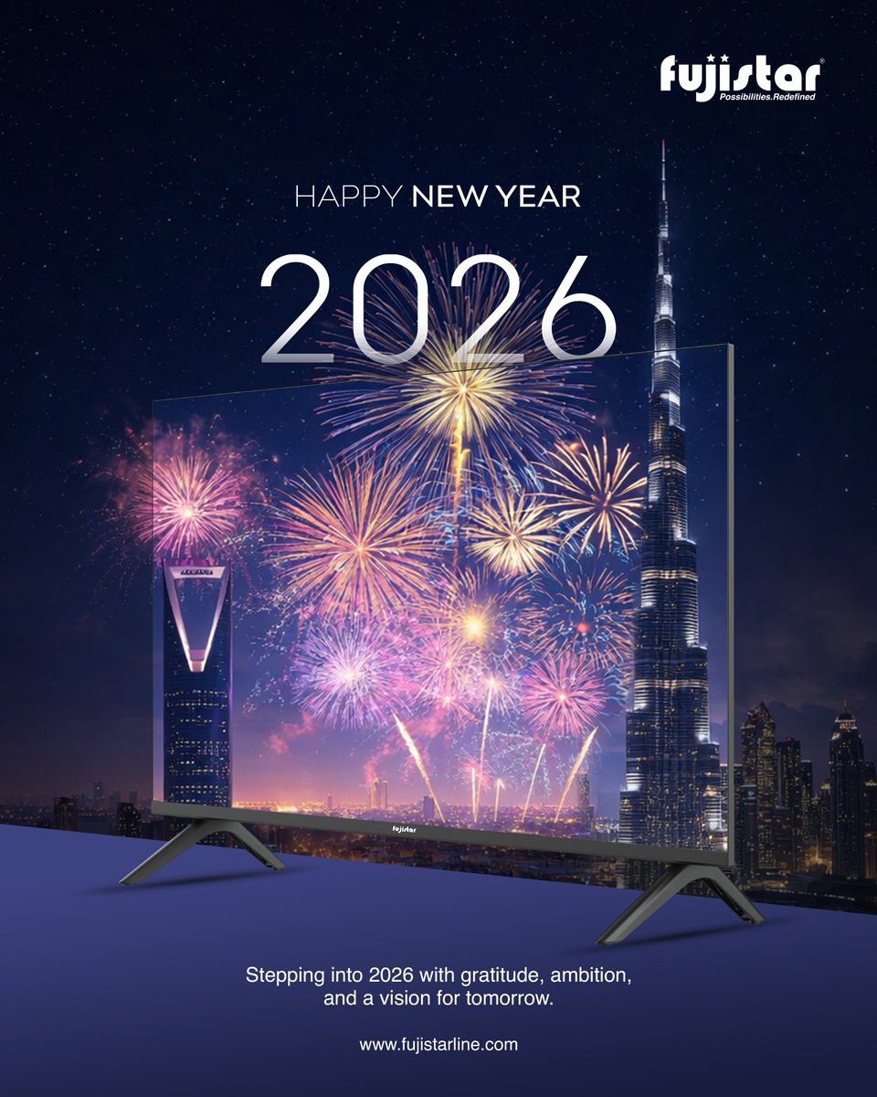 Fujistar_Global's tweet photo. Happy New Year 2026!
Your trust inspires us to do better every day.
Fujistar wishes you a year filled with success, happiness, and
innovation.

#fujistarinternational #fujistarglobal #fujistardistributions https://t.co/5GAzFBiMXH