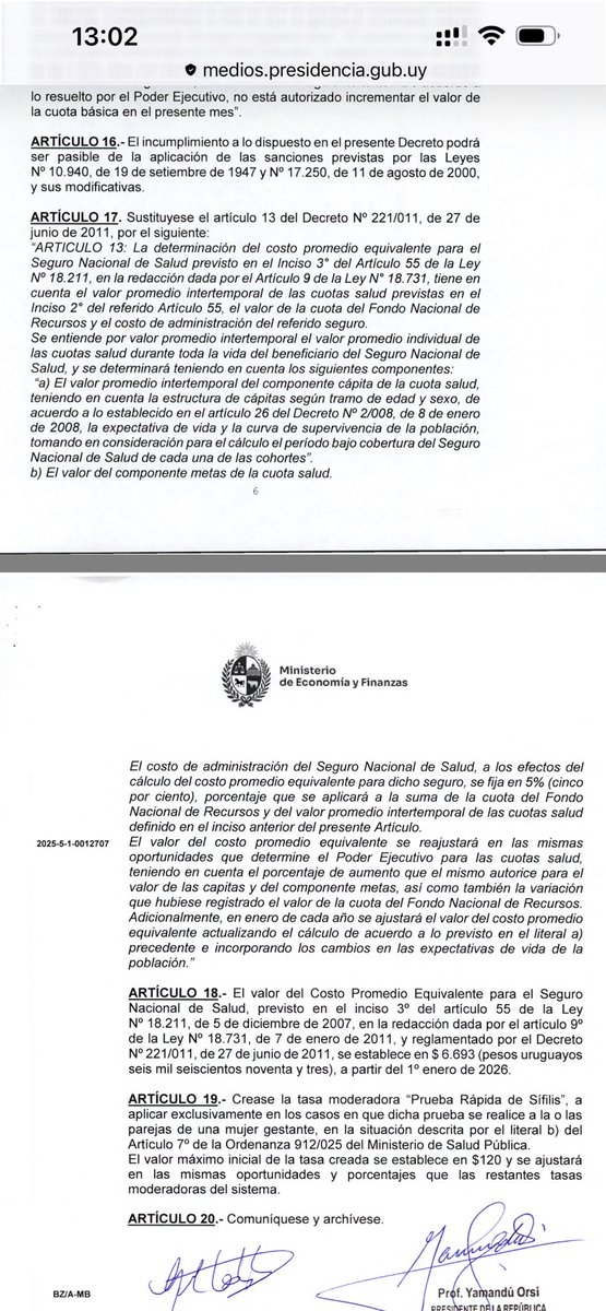 Se publicó el decreto que regula nuevo mecanismo de cálculo del CPE. Es groseramente ilegal. El artículo 55 de la ley 18211 en la redacción dada por el art. 9 de la ley 18.731 establece que debe realizarse el promedio durante TODA la vida de los beneficiarios. Sigue
