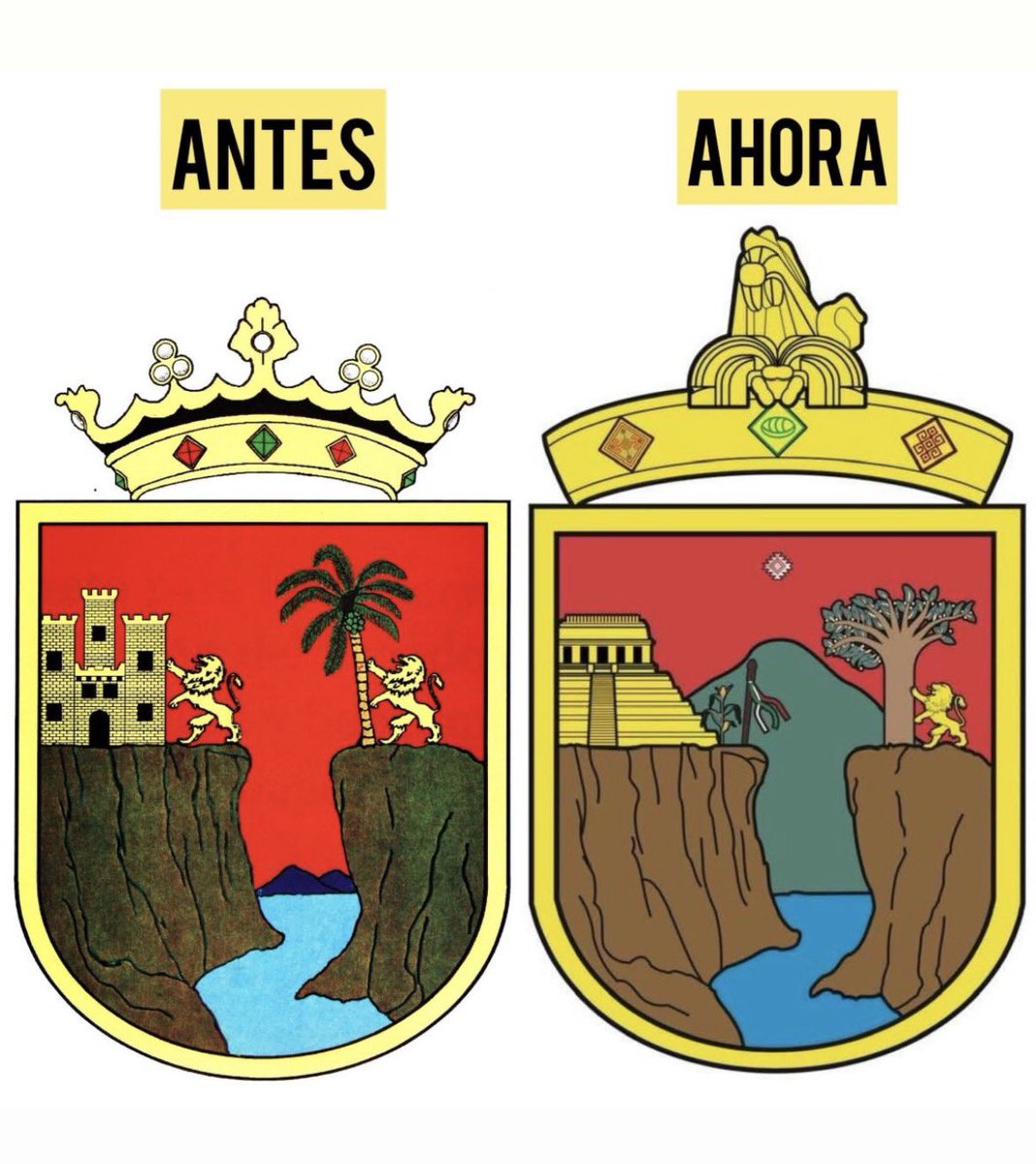 Felicito al Poder Ejecutivo y Legislativo del Estado de #Chiapas por la aprobación del nuevo Escudo del Estado, una decisión que honra la raíz viva de nuestros pueblos originarios.

En sus símbolos habita la memoria ancestral, la identidad y el futuro entrelazados, con un