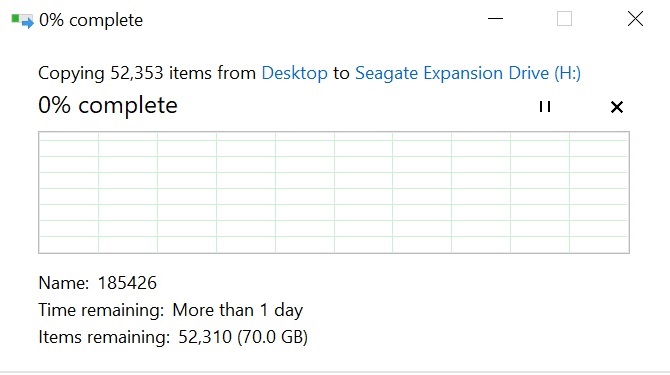 Backing up our circulation database at the end of the year will take until... next year! 

Whilst we wait, Happy New Year!